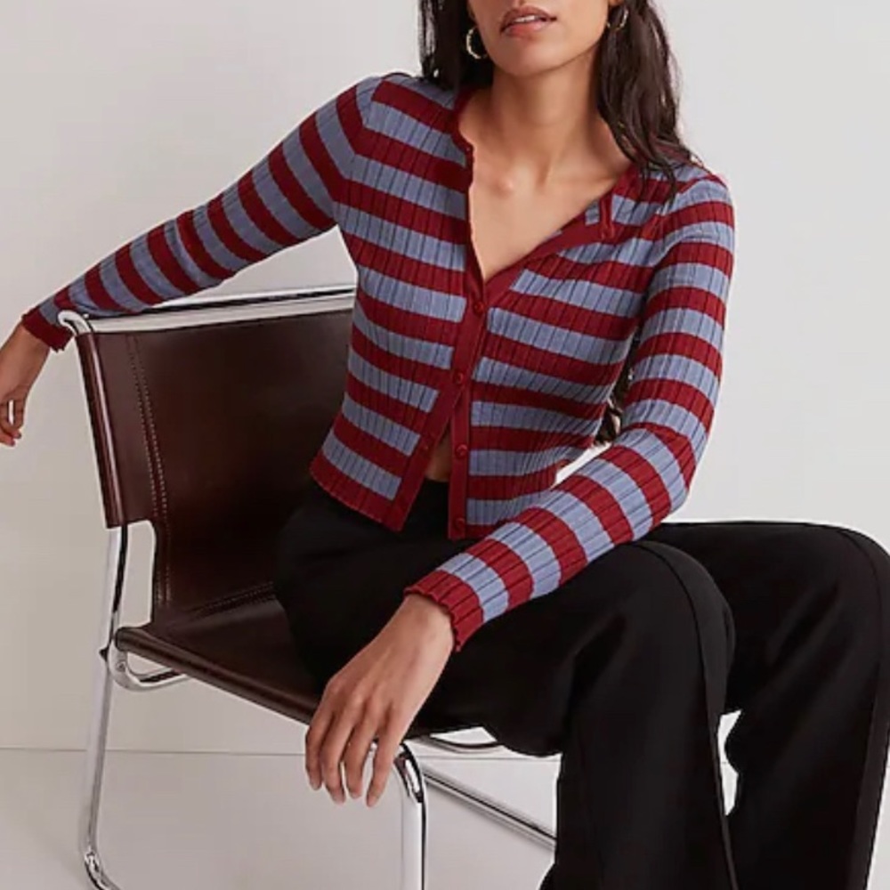 Madewell Signature Knit Crewneck Cardigan XL